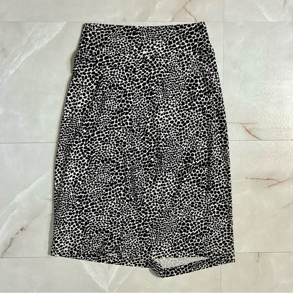 Norma Kamali Midi Skirt Animal Pattern Print Size Medium - Picture 3 of 3